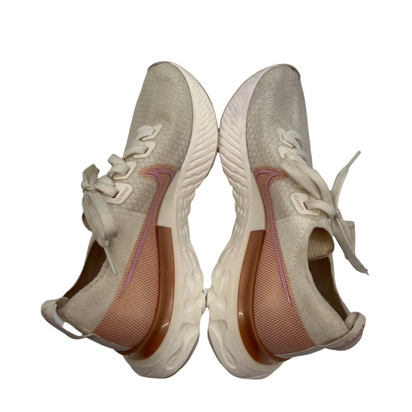 Nike White Pink React Infinity Run Flyknit Running Shoes Size 7.5 Women's - Picture 5 of 9